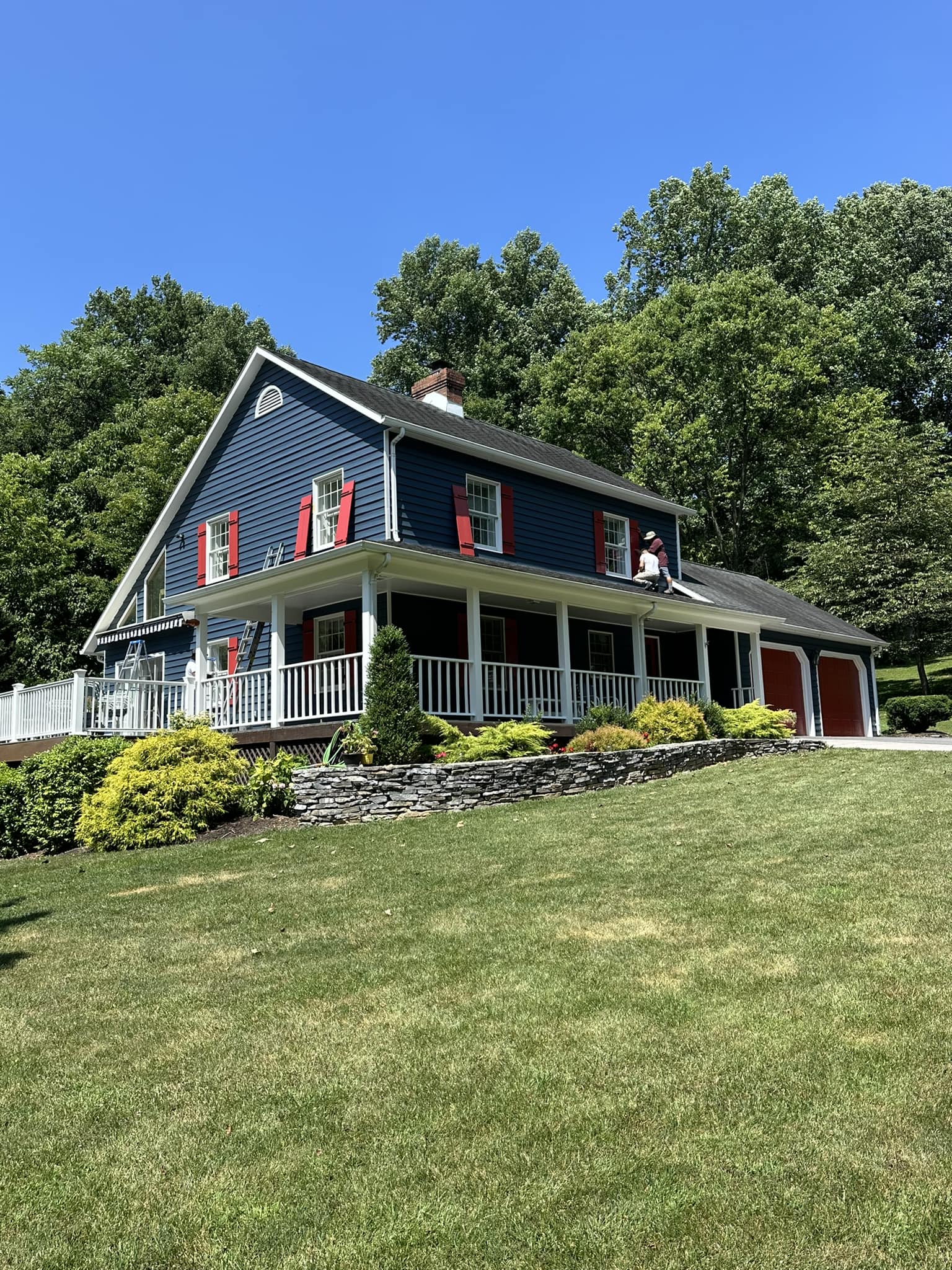 Exterior house painting project